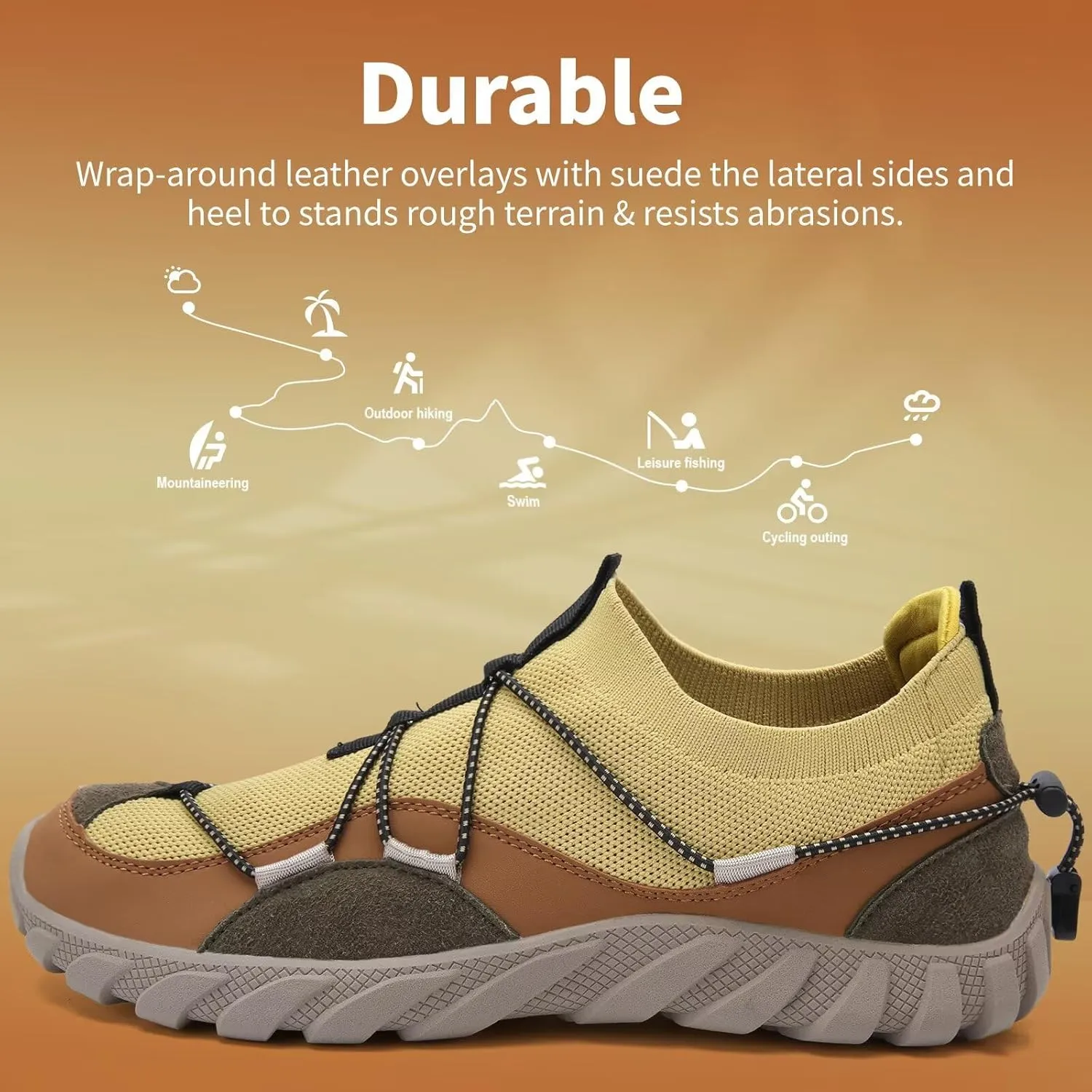 WateLves Water Shoes Mens Womens Barefoot Beach Shoes Casual Slip-On Shoes for Trail Running Walking Hiking Climbing