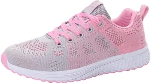 Women's Running Walking Tennis Shoes Comfortable Lace Up Womens Running Shoes Wide Casual Tennis Shoes Wedge Sneakers Waterproof Tennis Shoe Trainers Shoe