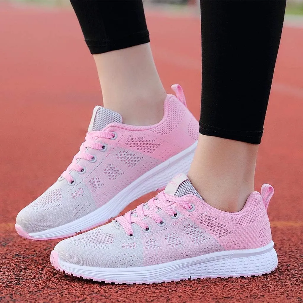 Women's Running Walking Tennis Shoes Comfortable Lace Up Womens Running Shoes Wide Casual Tennis Shoes Wedge Sneakers Waterproof Tennis Shoe Trainers Shoe