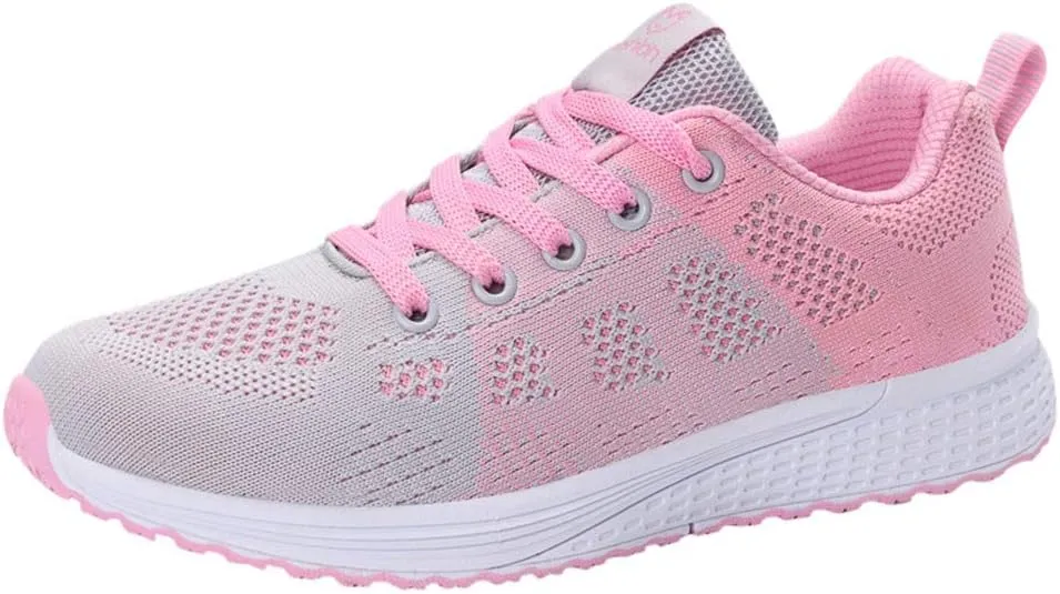 Women's Running Walking Tennis Shoes Comfortable Lace Up Womens Running Shoes Wide Casual Tennis Shoes Wedge Sneakers Waterproof Tennis Shoe Trainers Shoe