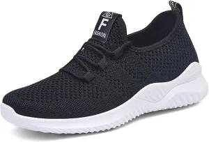 Womens Walking Shoes Lightweight Running Shoes Wide Toe Box Sneaker Arch Support Athletic Slip On Mesh Workout Casual Sports Shoe Tennis Sneakers Breathable & Comfortable