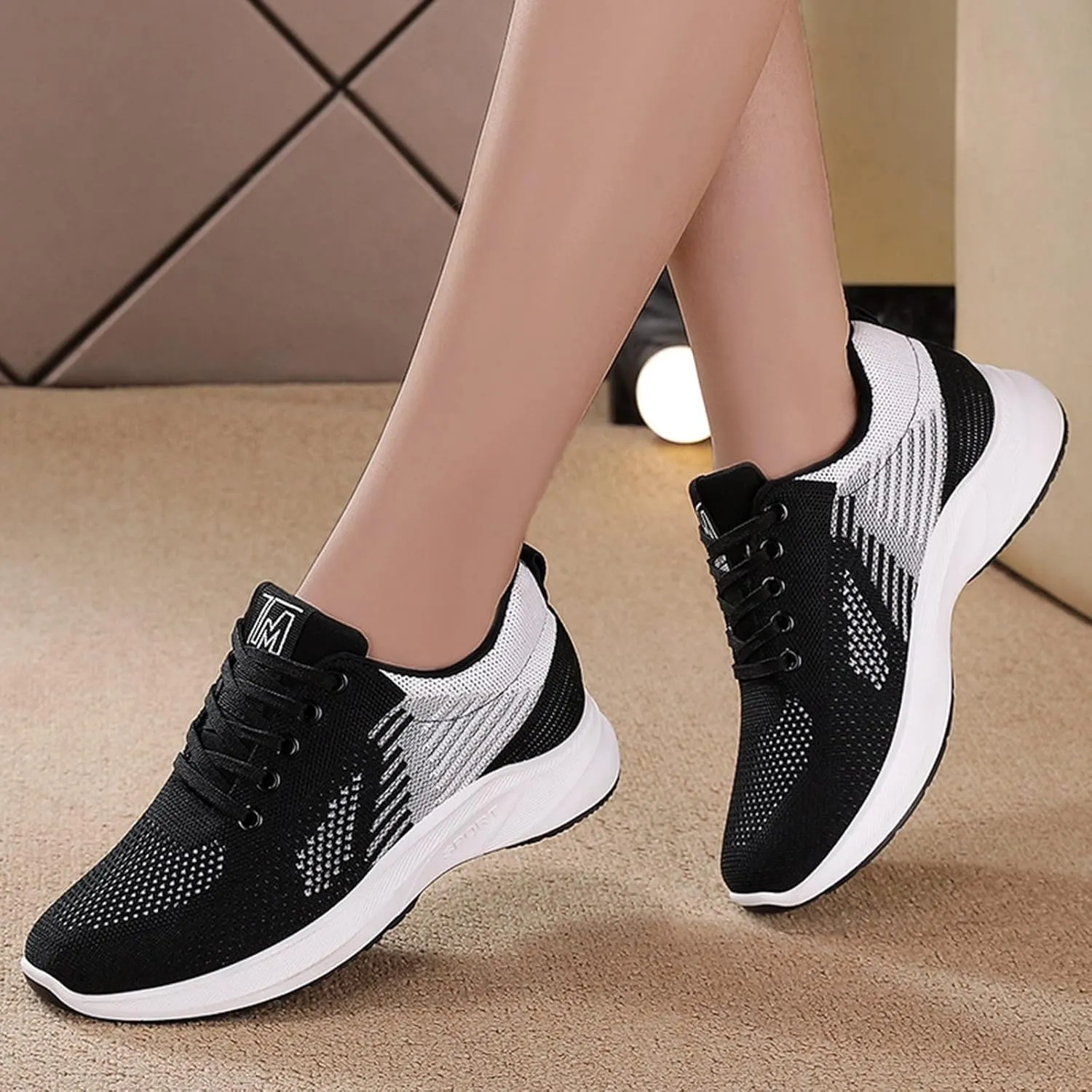 Womens Walking Sneakers Tennis Shoes Lightweight Casual Sneakers Slip On Running Shoes Sport Workout Shoes Sneakers