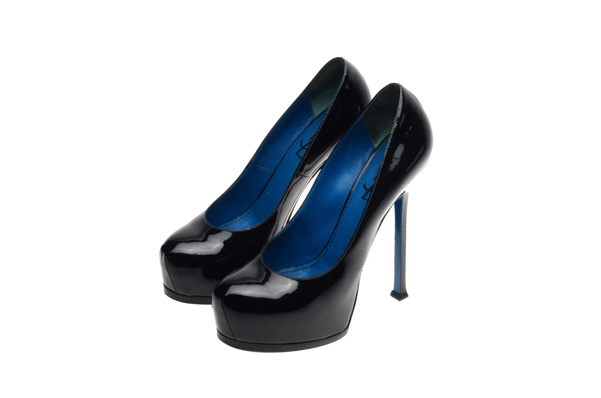 Yves Saint Laurent - Black Patent Platform Pumps - IT 38 1/2